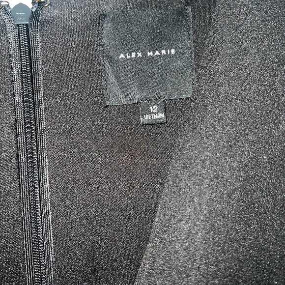 Alex Marie formal black jumpsuit with cape sleeves size 12 - Picture 2 of 4